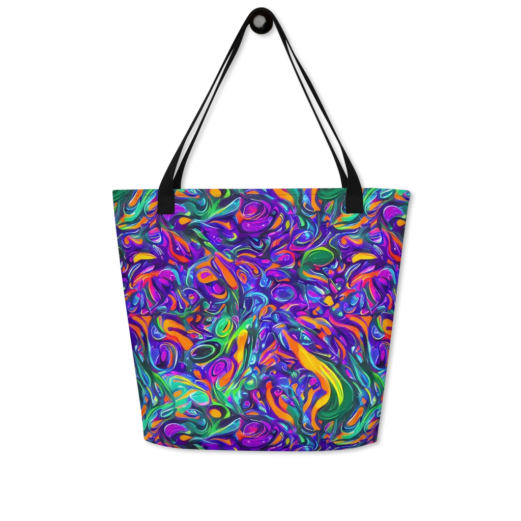 Psychedelic Rapture on Large Tote Bag W/ Pocket — Front