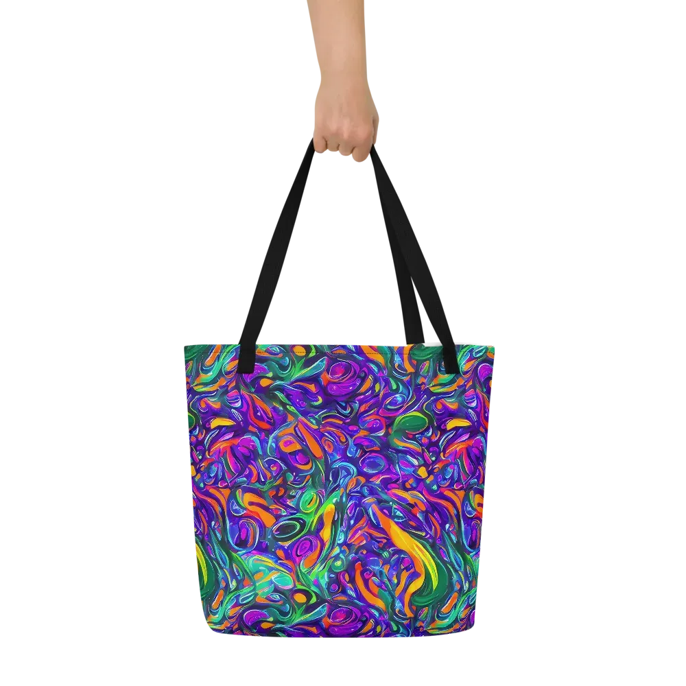 Psychedelic Rapture on Large Tote Bag W/ Pocket — Front