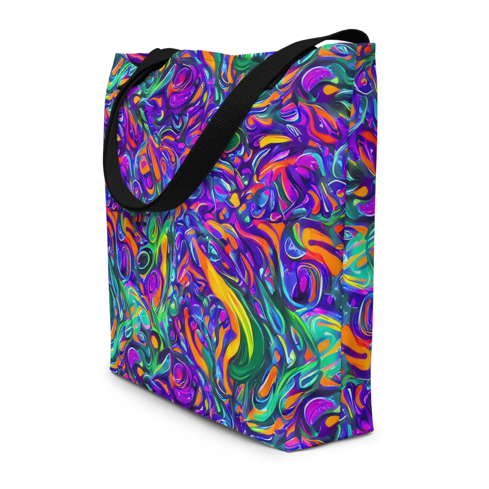 Psychedelic Rapture on Large Tote Bag W/ Pocket — Front