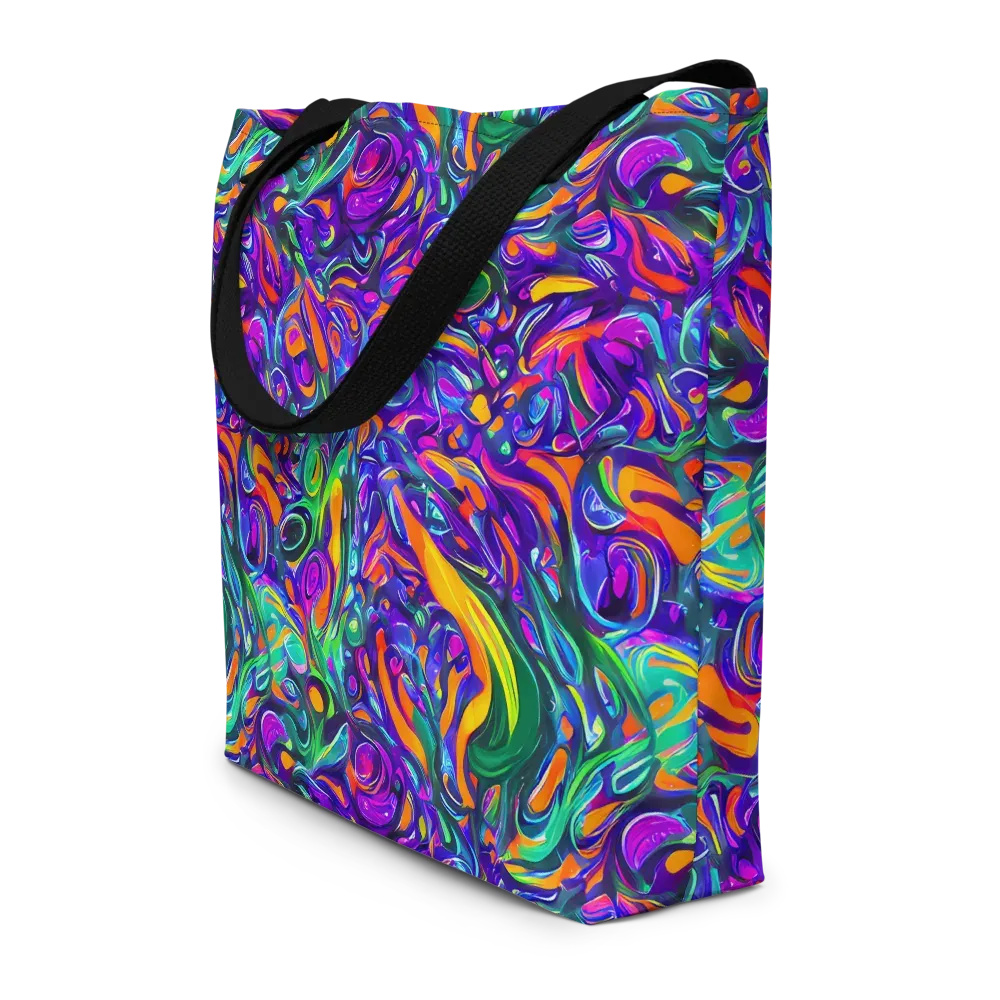Psychedelic Rapture on Large Tote Bag W/ Pocket — Front