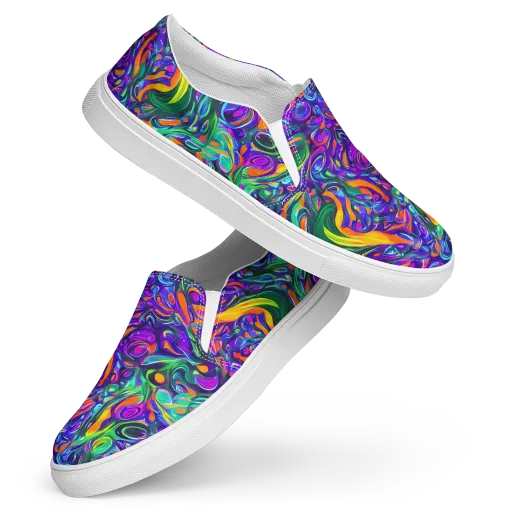 Psychedelic Rapture on a Women's Slip-On Canvas Shoes