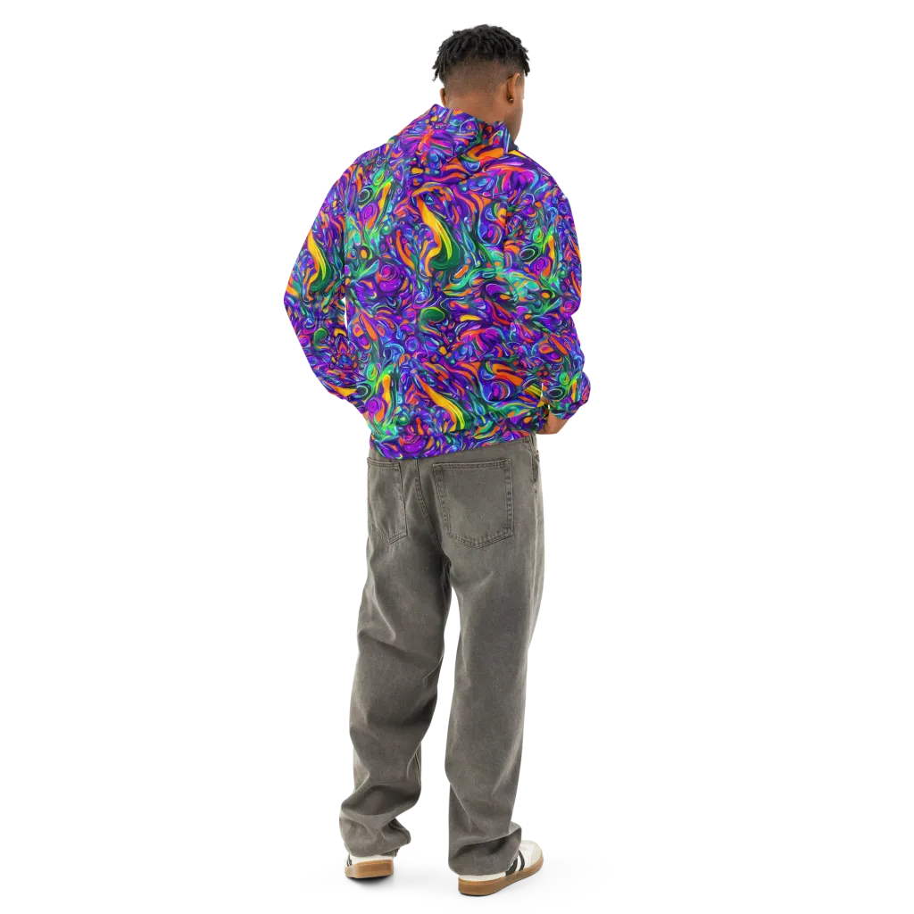 Psychedelic Rapture on Cotton Hoodie — Back
