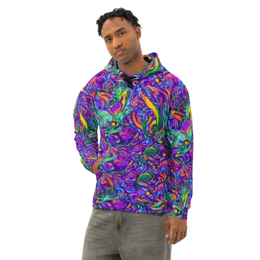 Psychedelic Rapture on a Cotton Hoodie