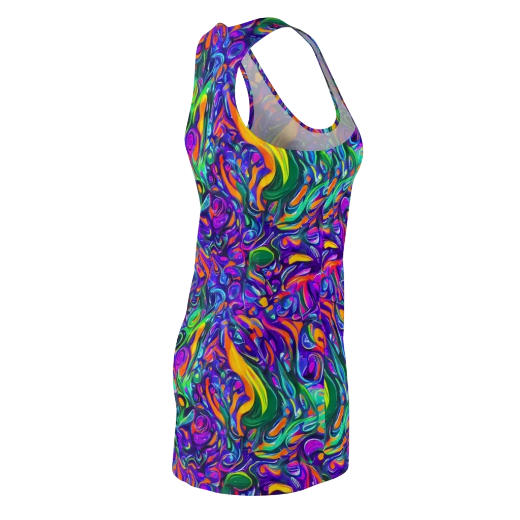 Psychedelic Rapture on Racerback Dress — Back Side