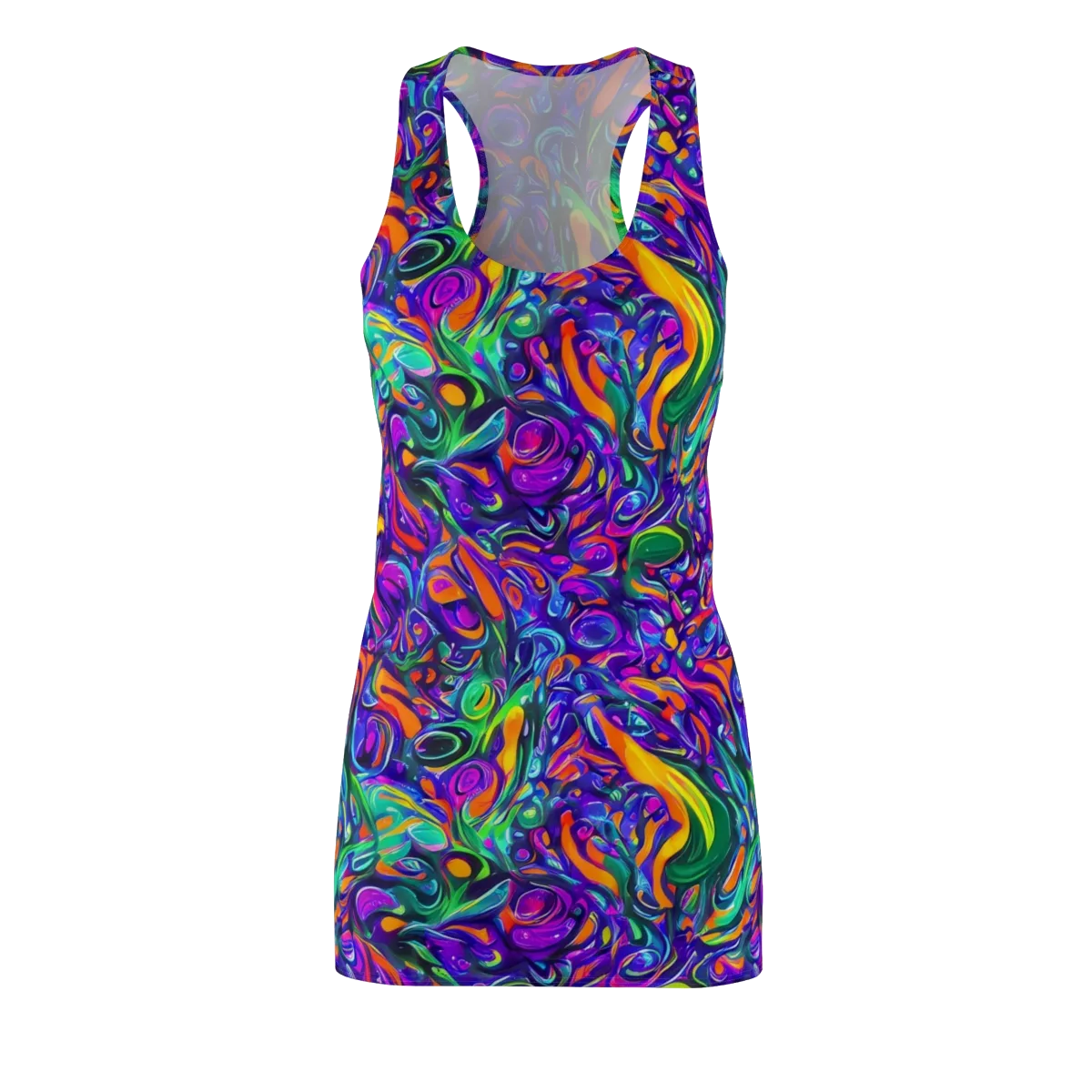 Psychedelic Rapture on Racerback Dress — Front