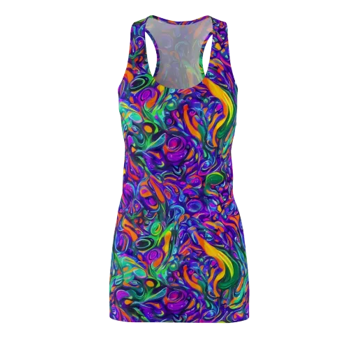 Psychedelic Rapture on a Racerback Dress