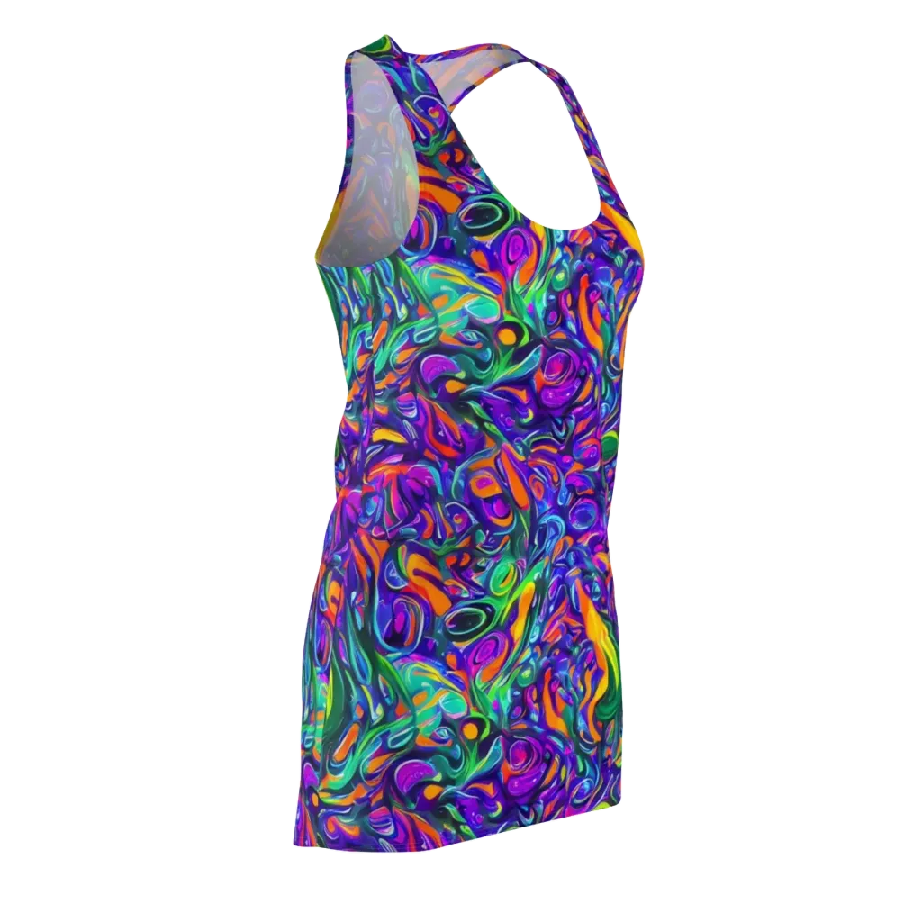 Psychedelic Rapture on Racerback Dress — Front Side