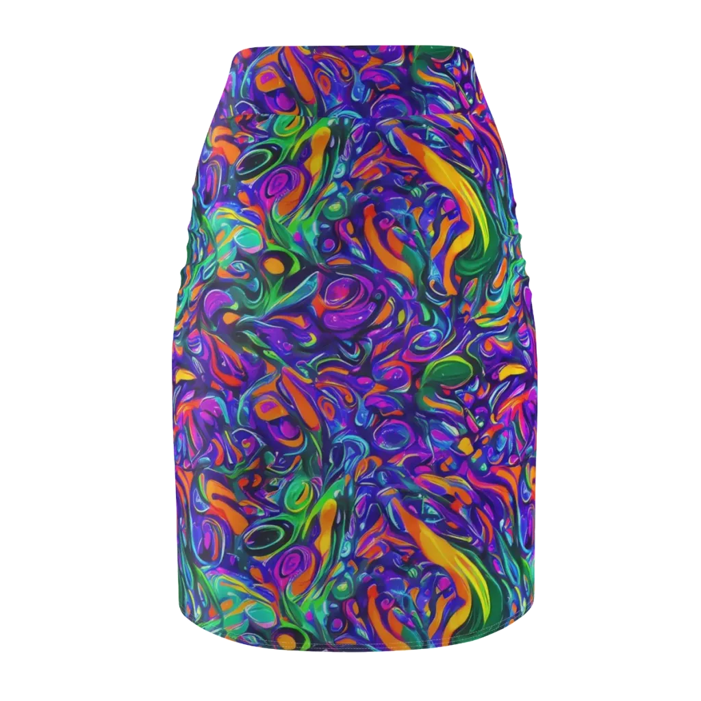 Psychedelic Rapture on Pencil Skirt — Back