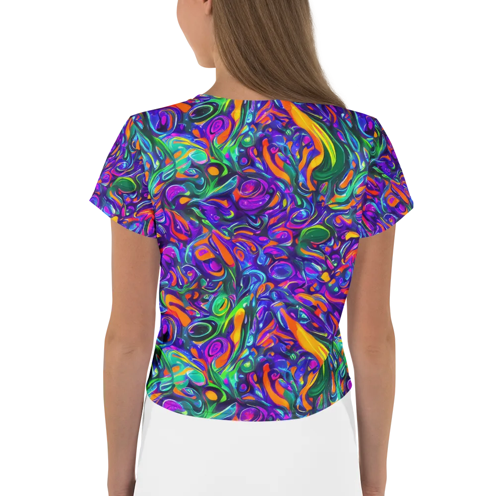 Psychedelic Rapture on Crop Tee — Back