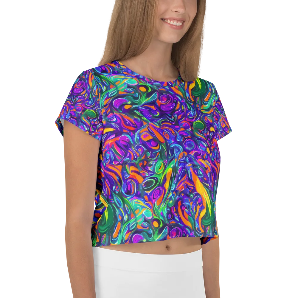 Psychedelic Rapture on Crop Tee — Right