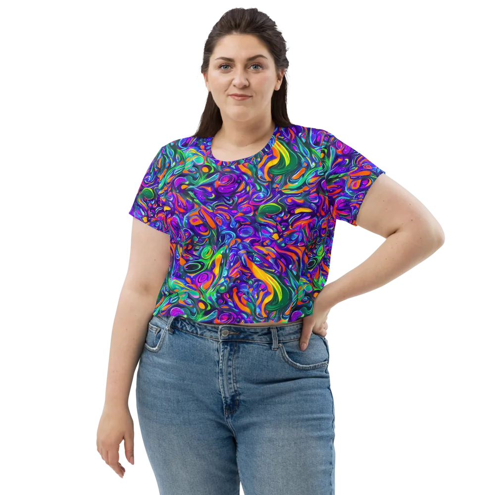 Psychedelic Rapture on Crop Tee — Front