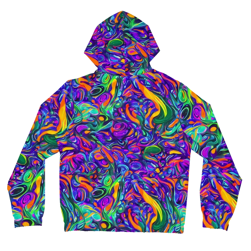 Psychedelic Rapture on Women's Full-Zip Hoodie — Back