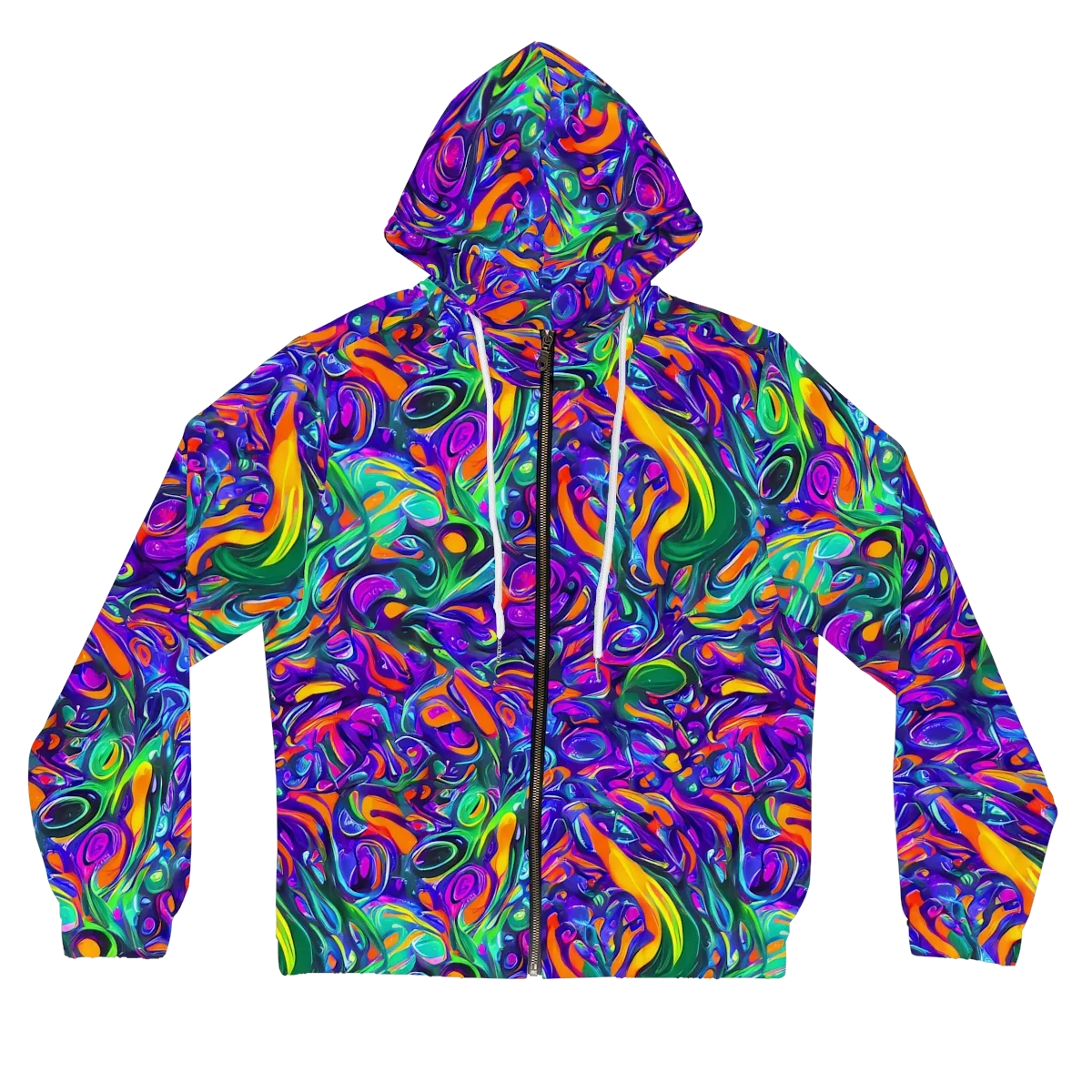 Psychedelic Rapture on Women's Full-Zip Hoodie — Front