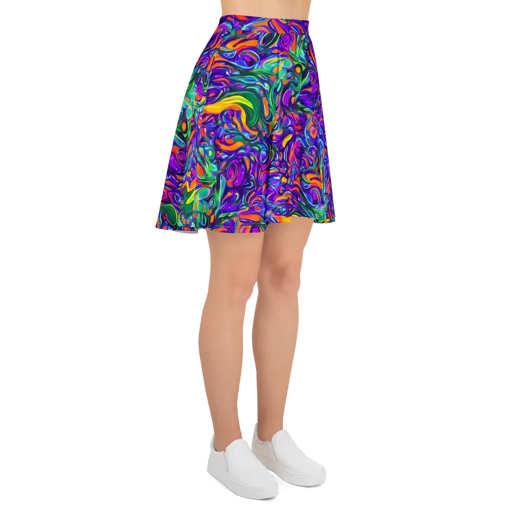 Psychedelic Rapture on Skater Skirt — Right