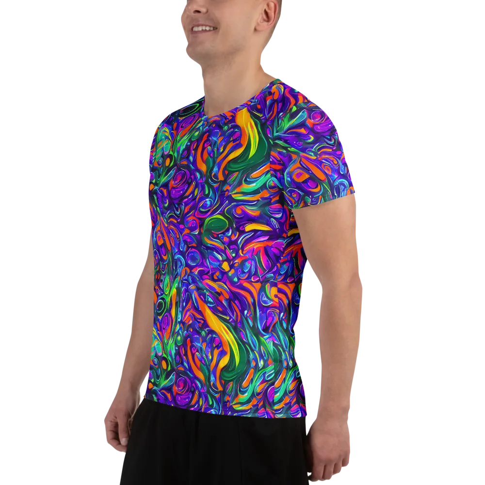 Psychedelic Rapture on Men's Athletic T-Shirt — Left