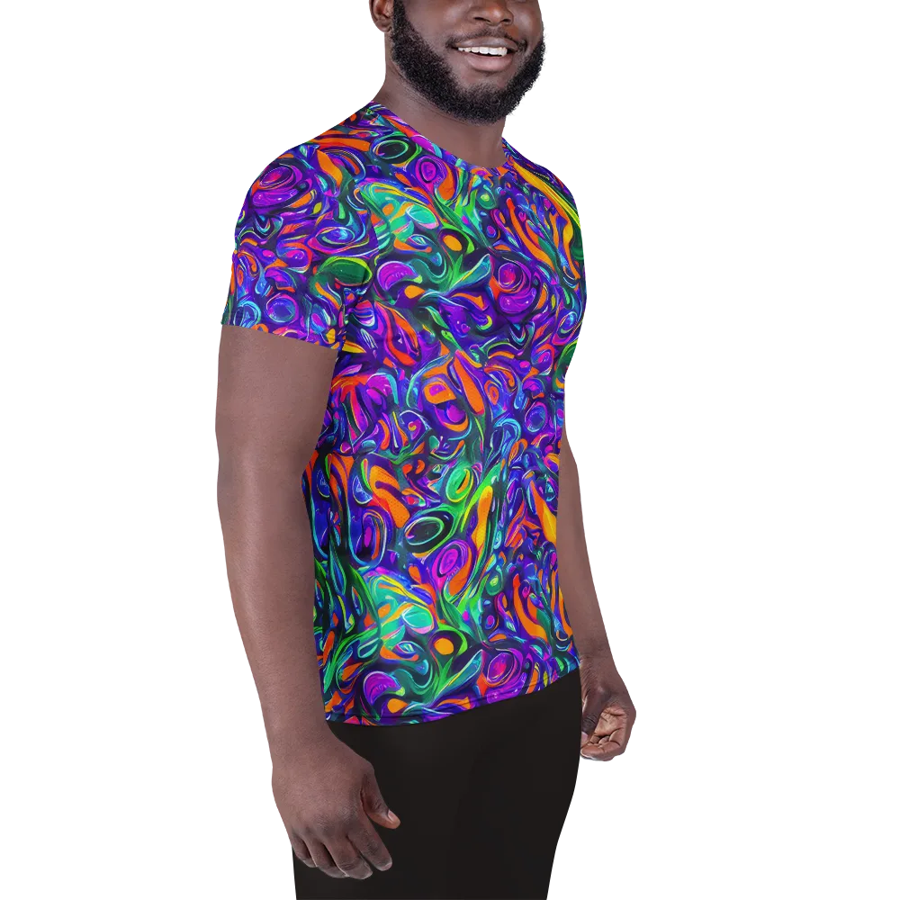 Psychedelic Rapture on Men's Athletic T-Shirt — Right