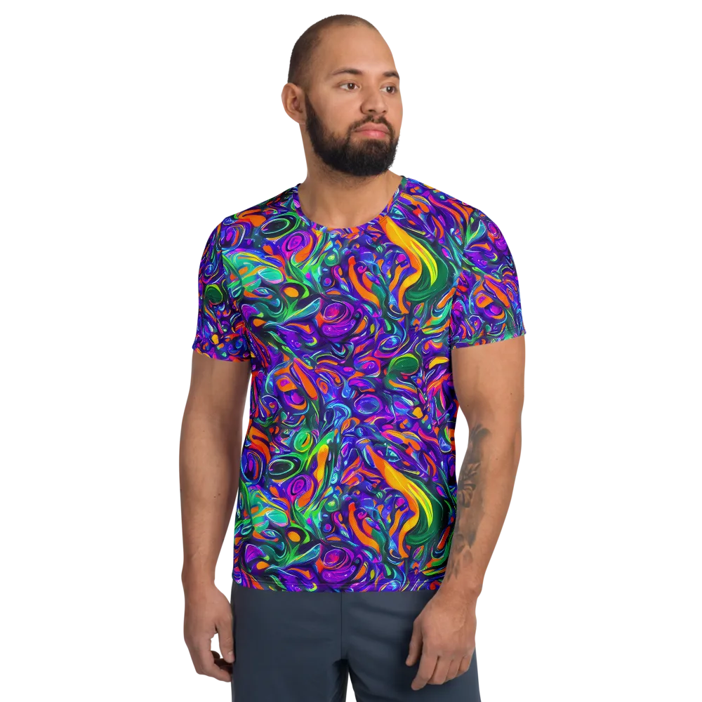 Psychedelic Rapture on Men's Athletic T-Shirt — Front