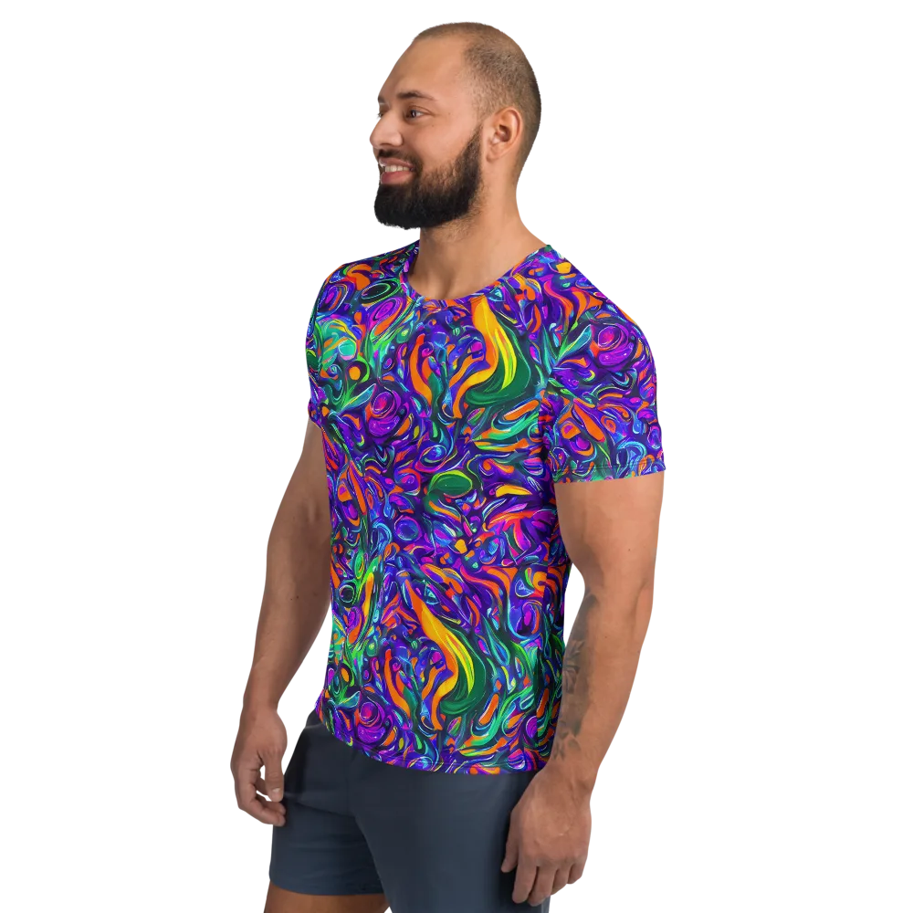 Psychedelic Rapture on Men's Athletic T-Shirt — Left
