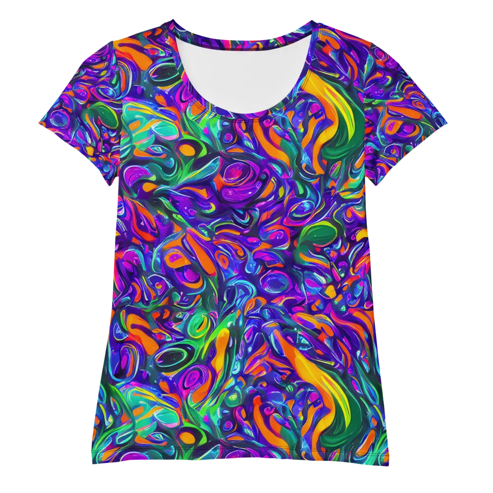 Psychedelic Rapture on Women's Athletic T-Shirt — Front