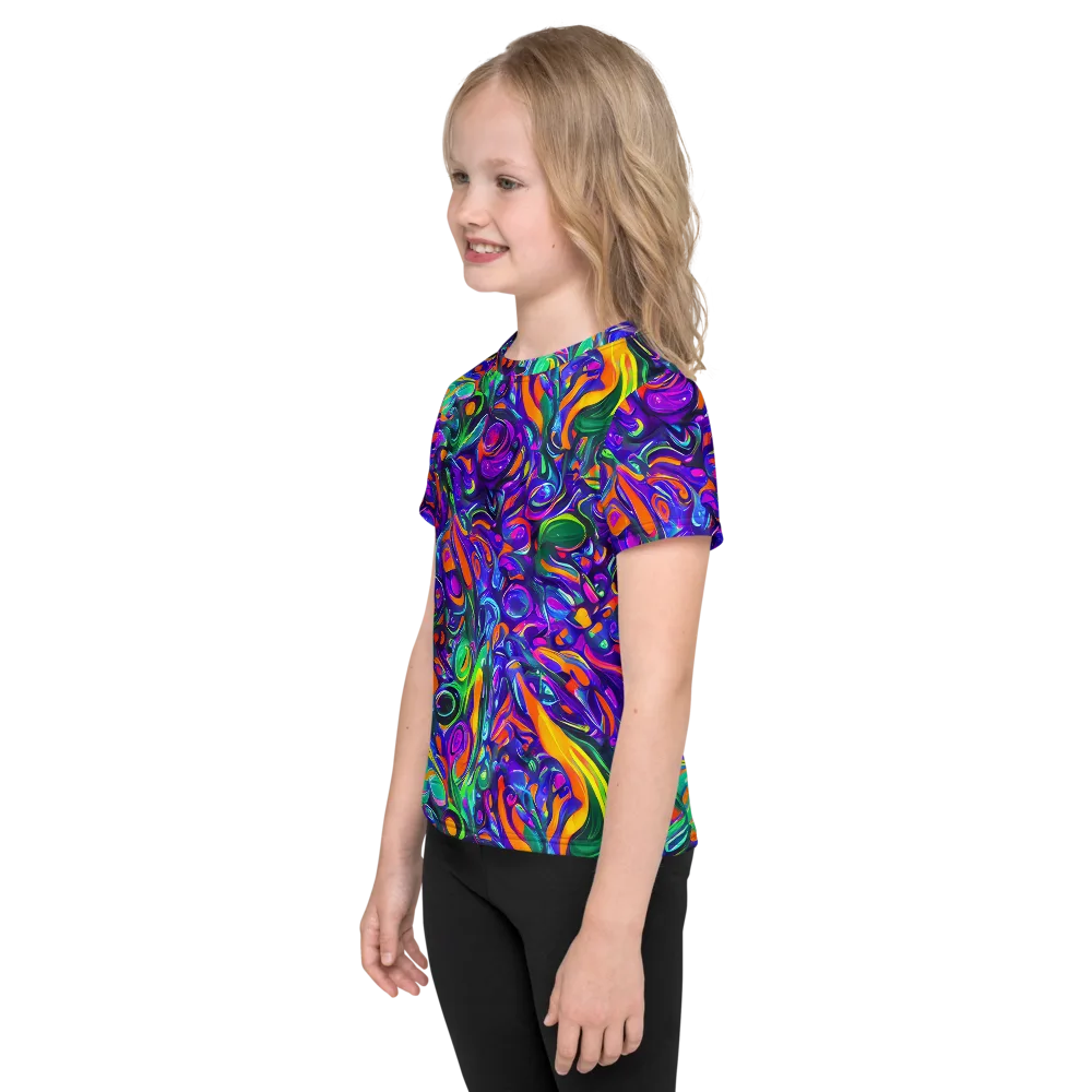 Psychedelic Rapture on Kids Crew Neck T-Shirt — Left