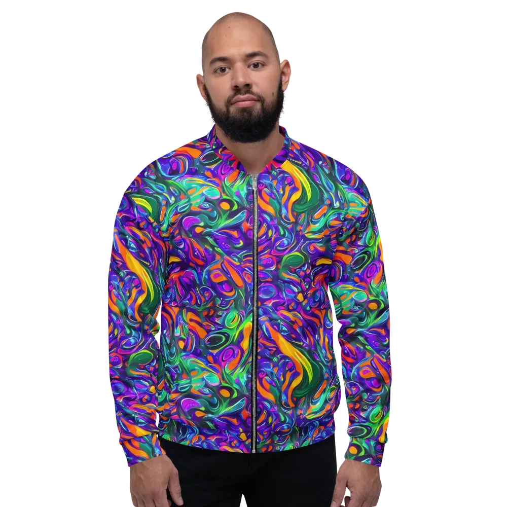 Psychedelic Rapture on Bomber Jacket — Front