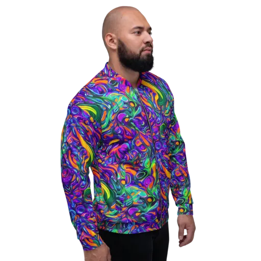 Psychedelic Rapture on a Bomber Jacket