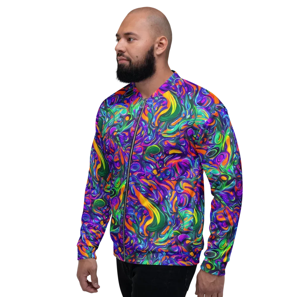 Psychedelic Rapture on Bomber Jacket — Left