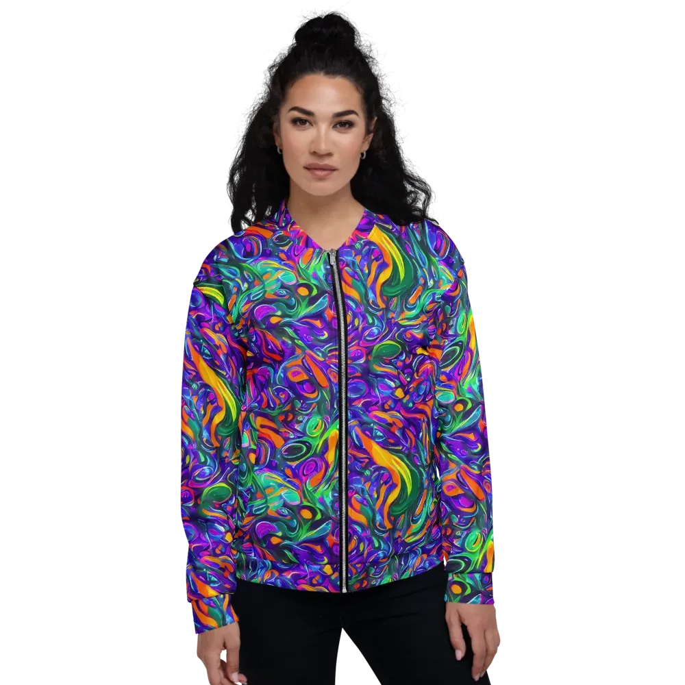 Psychedelic Rapture on Bomber Jacket — Front