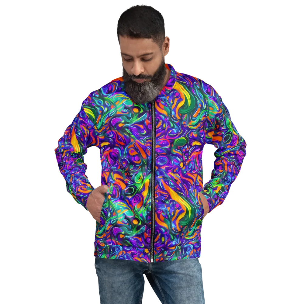 Psychedelic Rapture on Bomber Jacket — Front