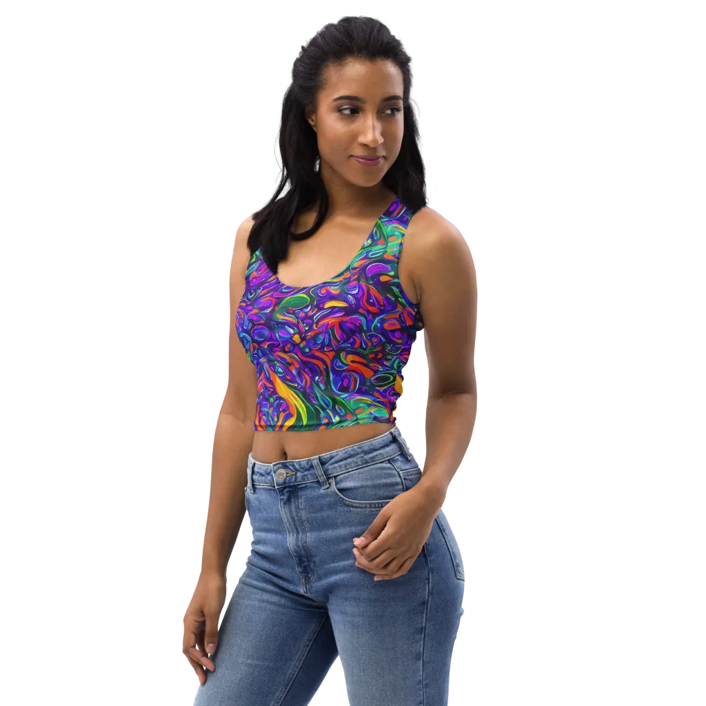 Psychedelic Rapture on Crop Top — Left Front