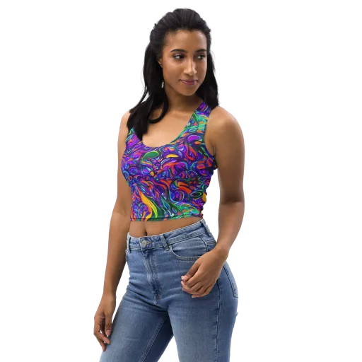 Psychedelic Rapture on a Crop Top