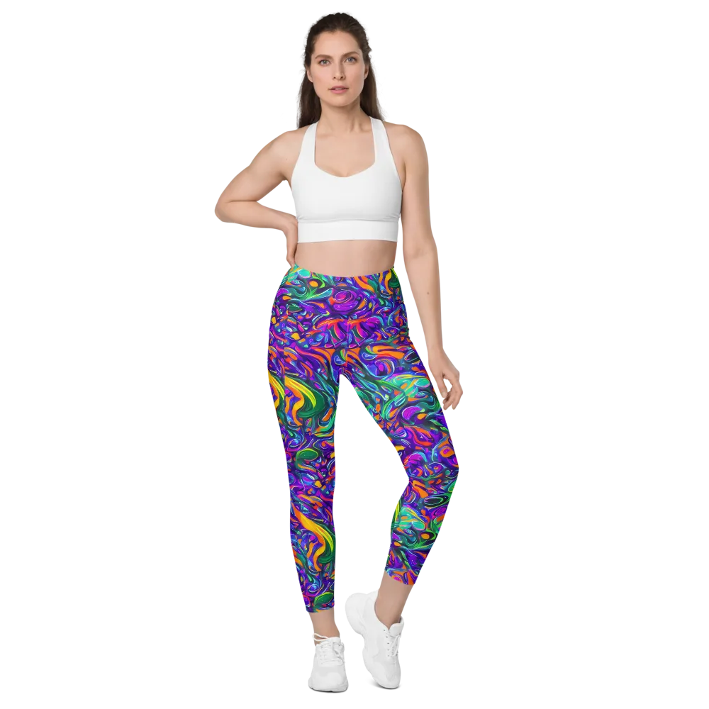 Psychedelic Rapture on Leggings with Pockets — Front