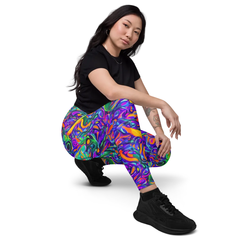 Psychedelic Rapture on Leggings with Pockets — Right Front