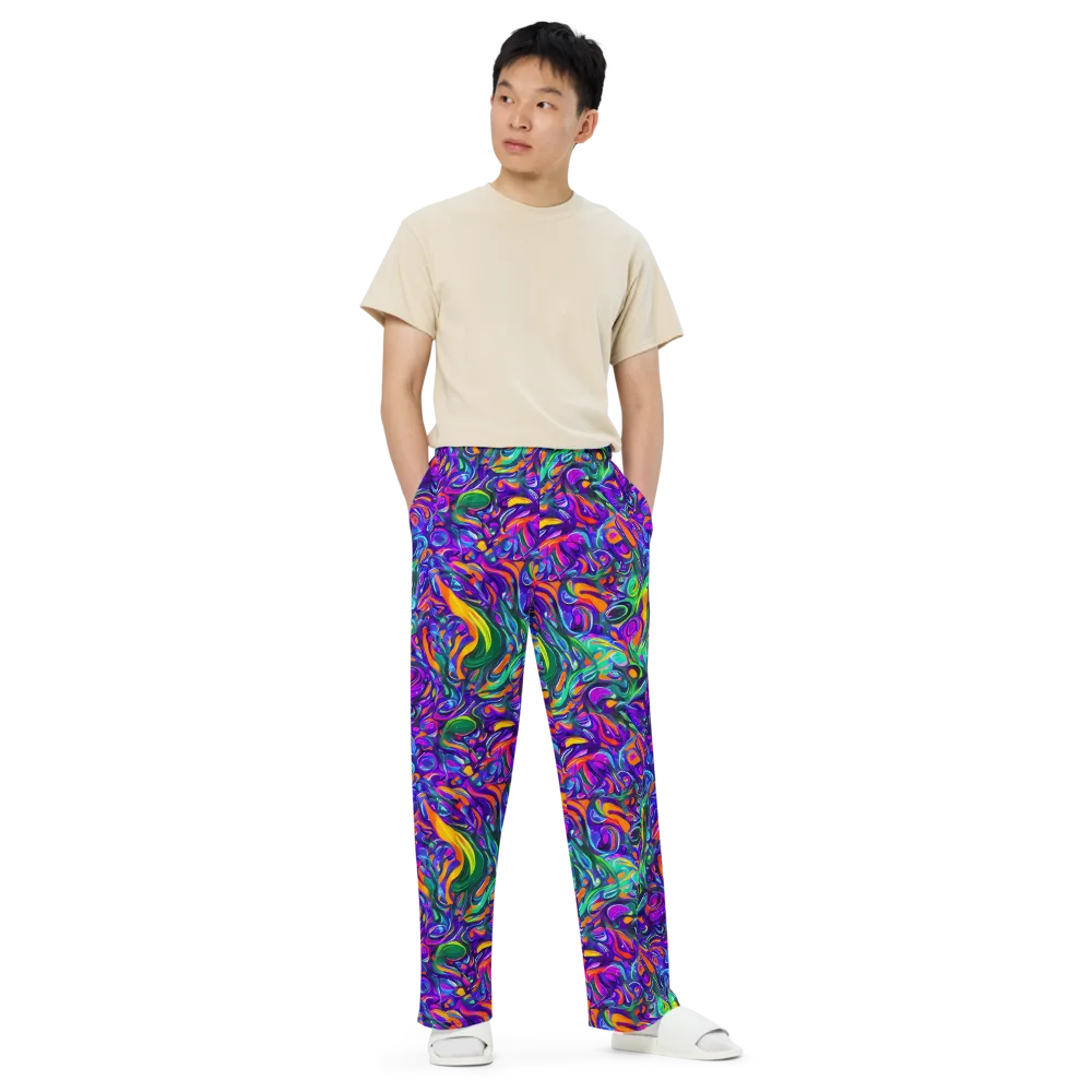 Psychedelic Rapture on Wide-Leg Pants — Front