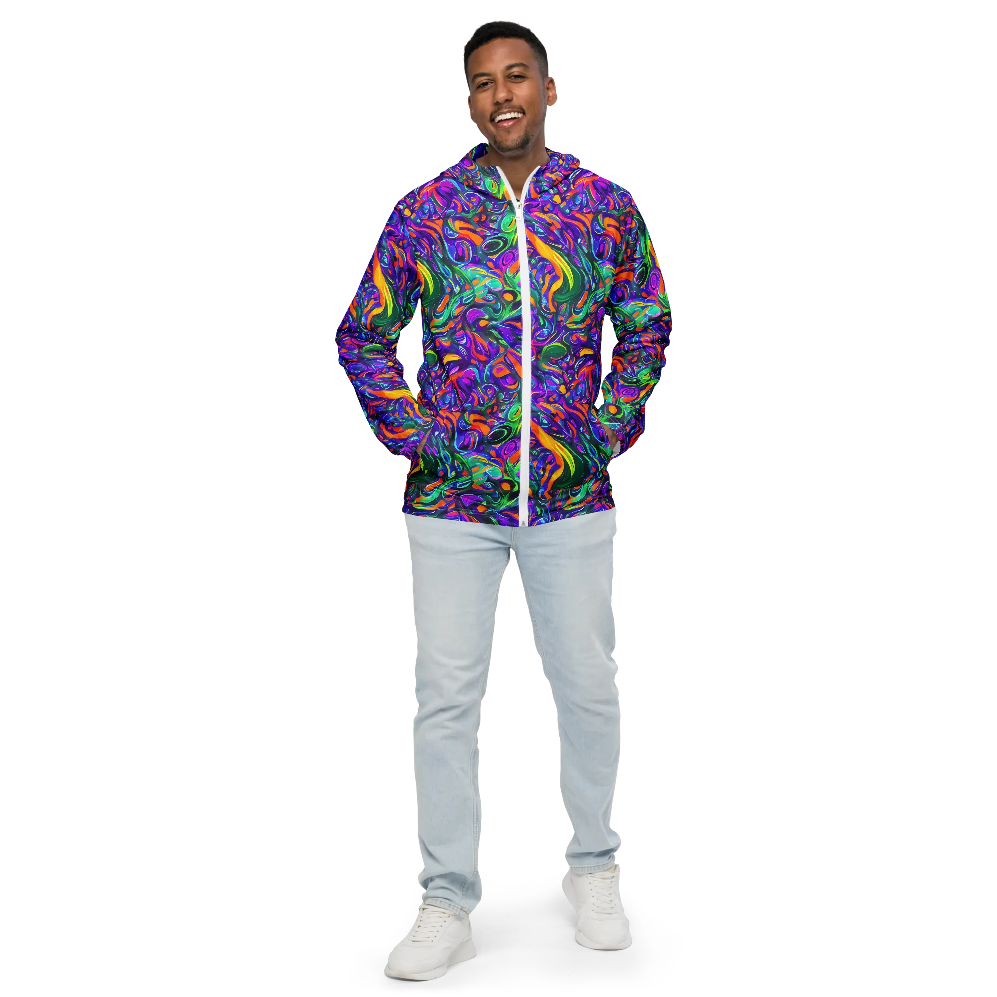 Psychedelic Rapture on Men's Windbreaker — Front