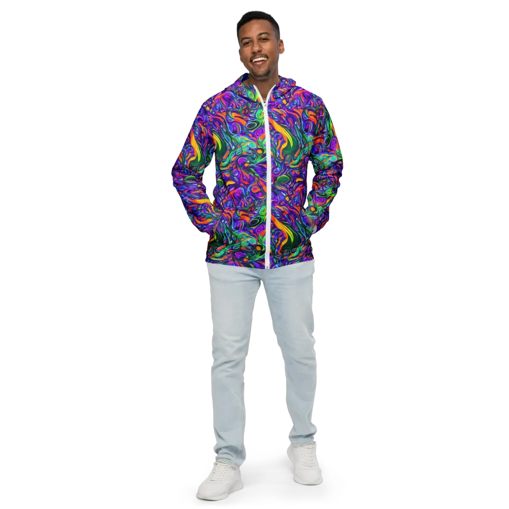 Psychedelic Rapture on Men's Windbreaker — Front
