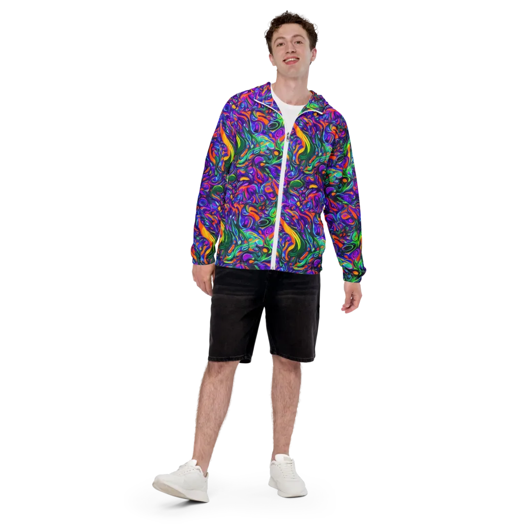 Psychedelic Rapture on Men's Windbreaker — Front