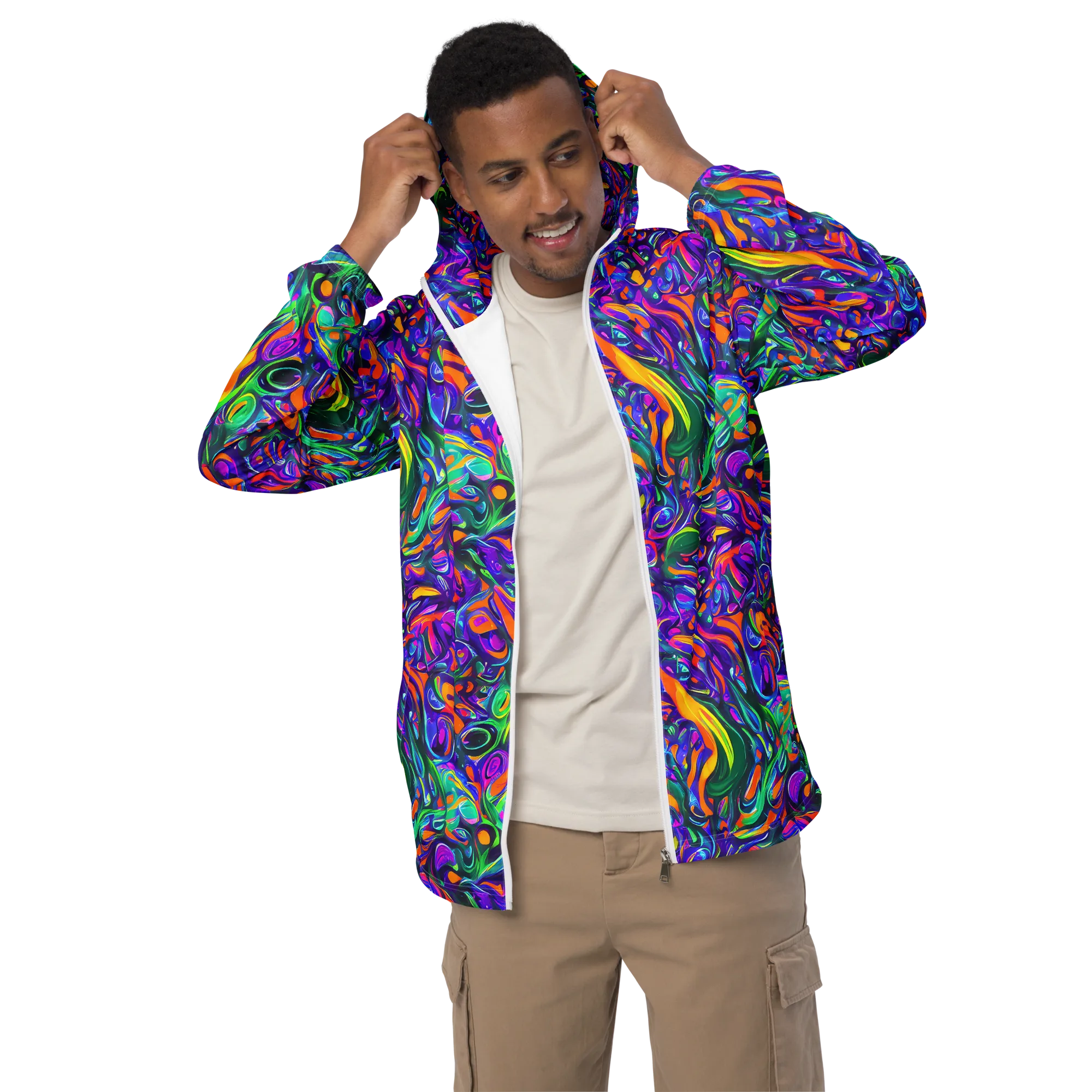 Psychedelic Rapture on Men's Windbreaker — Front