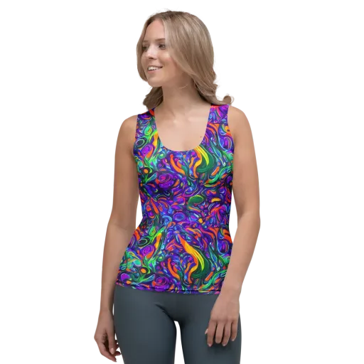 Psychedelic Rapture on a Women's Tank Top