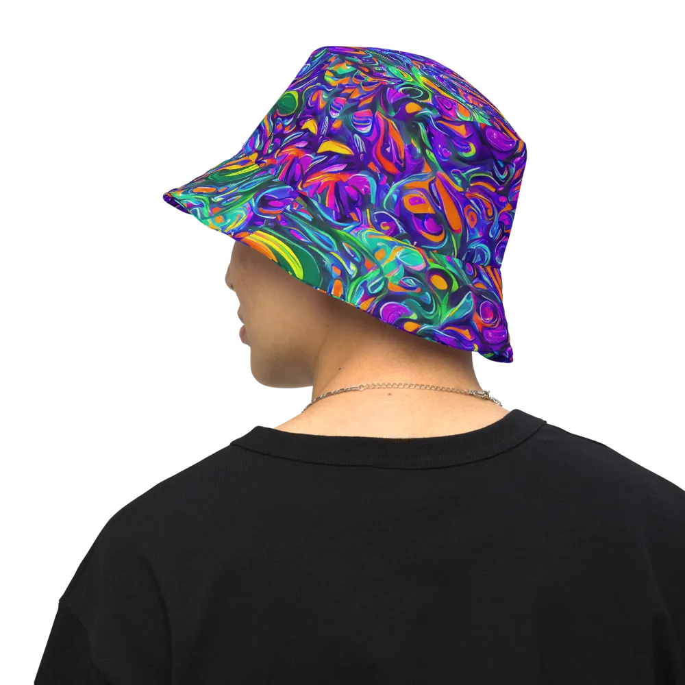 Psychedelic Rapture on Reversible Bucket Hat — Back Inside