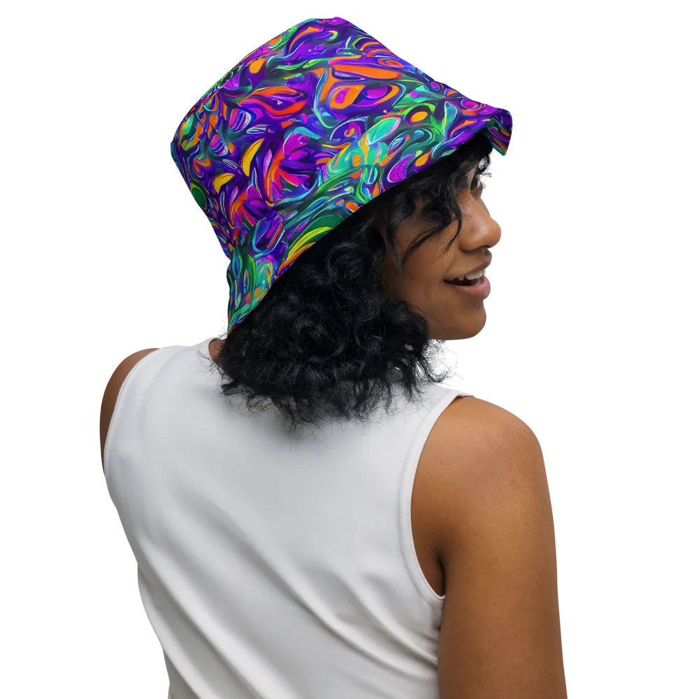 Psychedelic Rapture on Reversible Bucket Hat — Right Outside