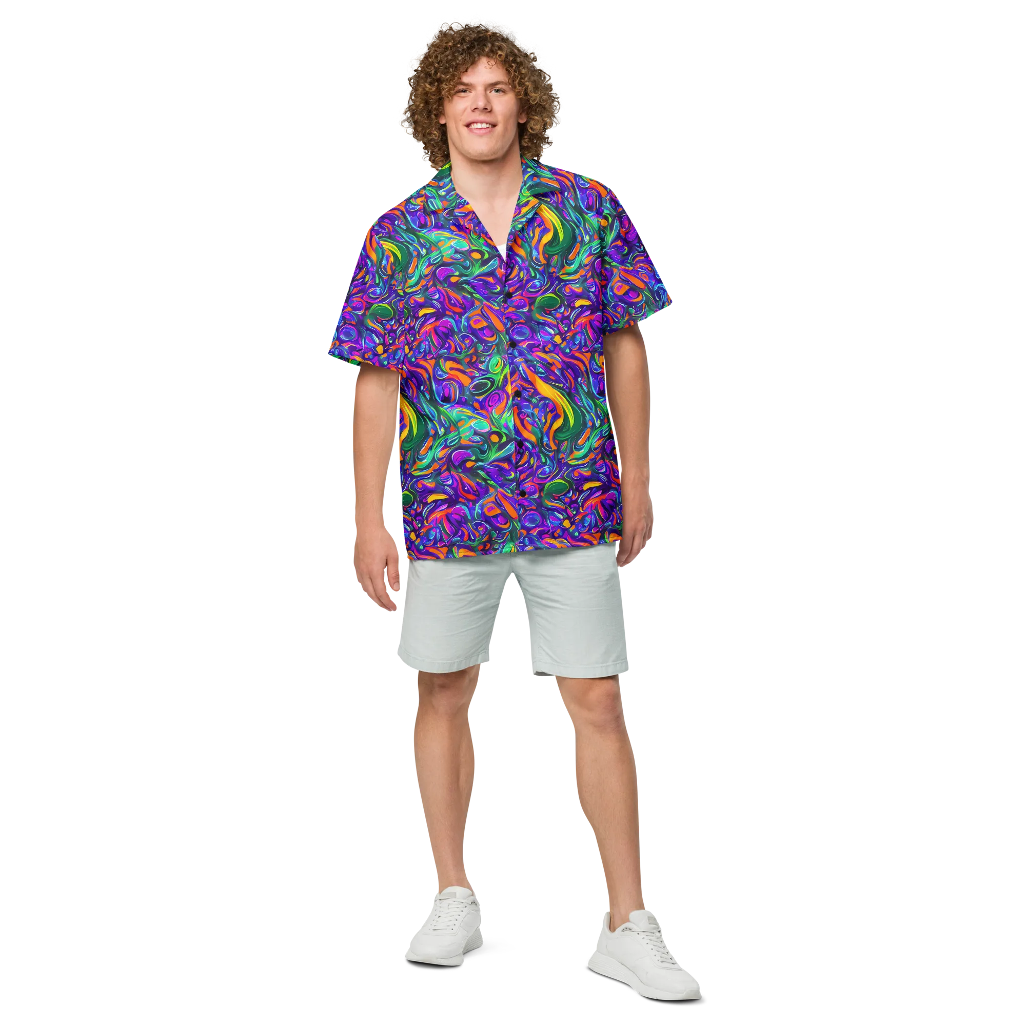 Psychedelic Rapture on Button Shirt — Front