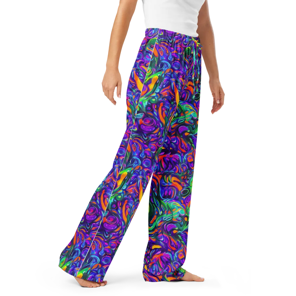 Psychedelic Rapture on Women's Pajama Pants — Right Front
