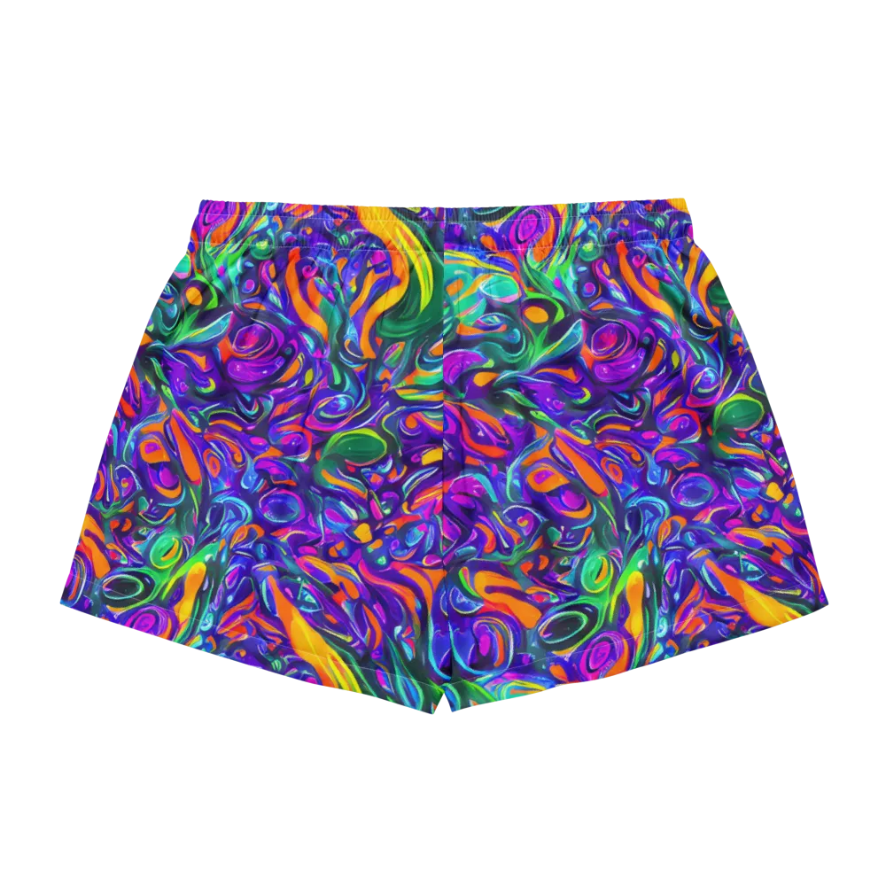 Psychedelic Rapture on Women's Pajama Shorts — Back