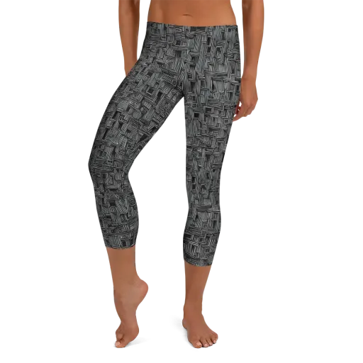 Linear Obsession on a Capri Leggings
