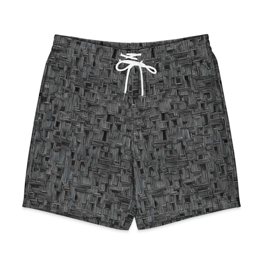 Linear Obsession on Men's Board Shorts — Front
