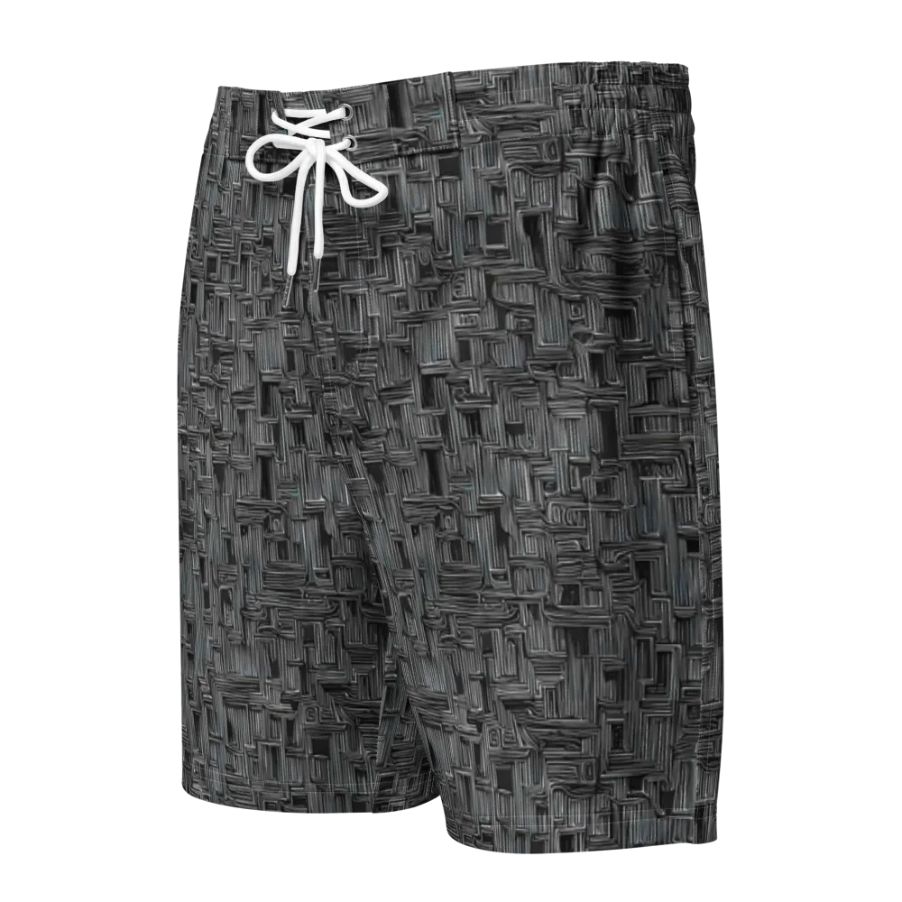 Linear Obsession on Men's Board Shorts — Front