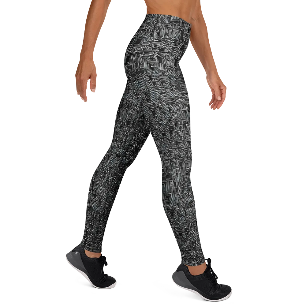 Linear Obsession on Yoga Leggings — Right