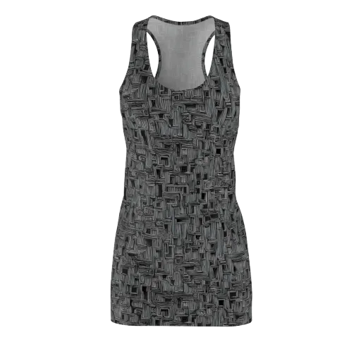 Linear Obsession on a Racerback Dress
