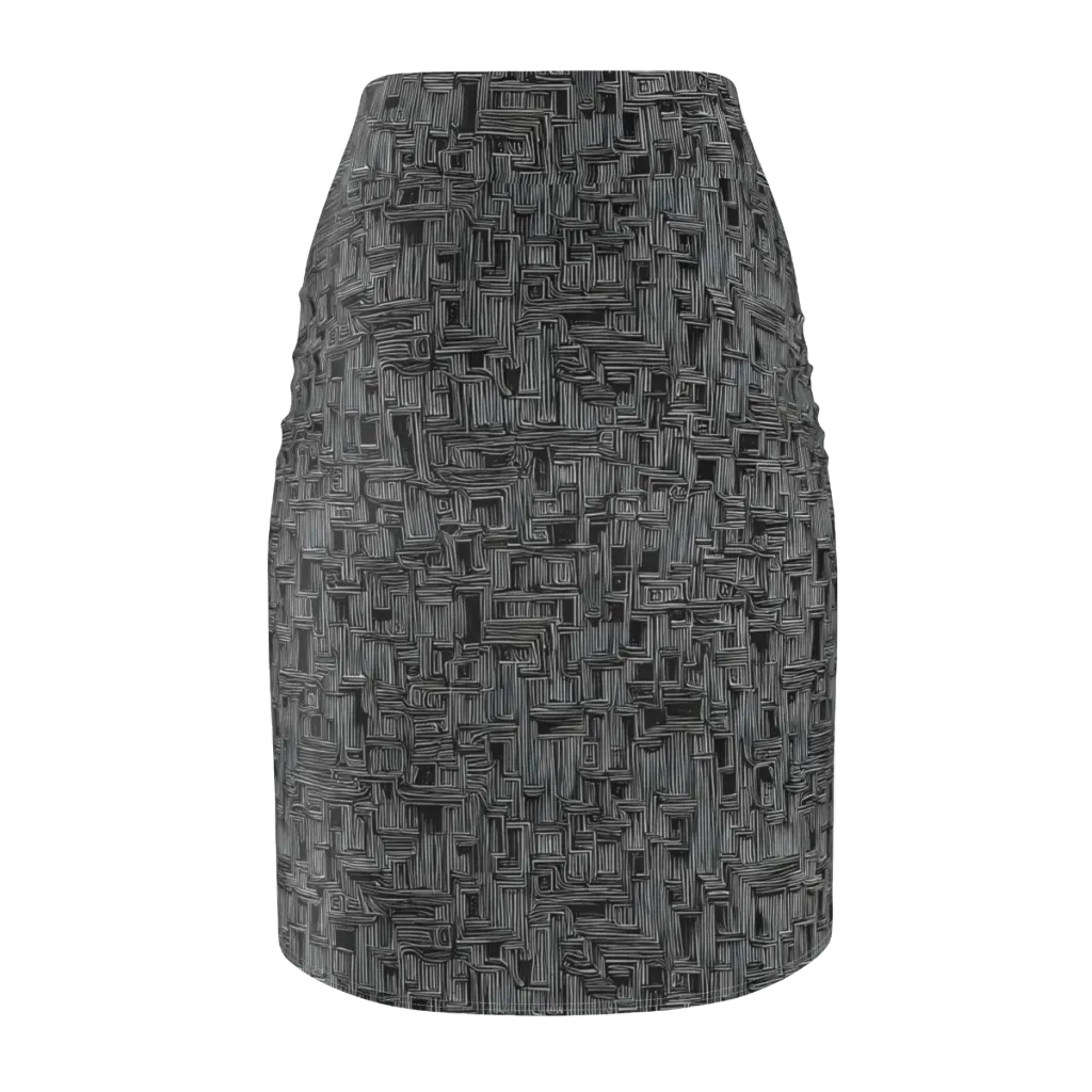 Linear Obsession on Pencil Skirt — Back